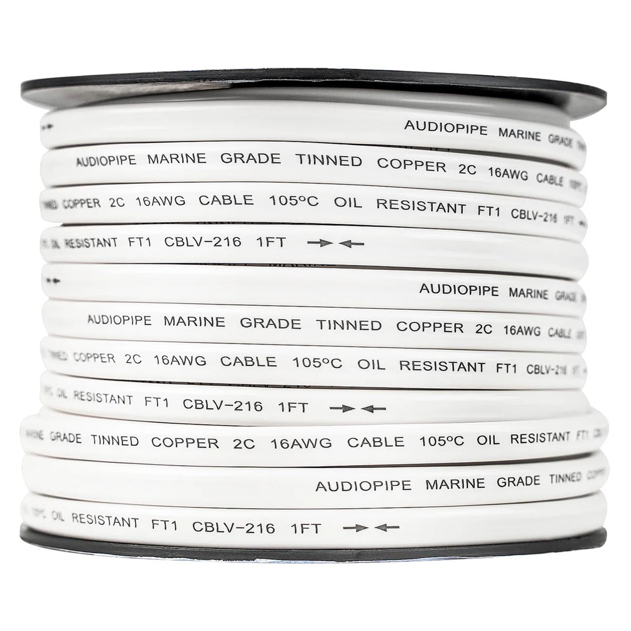 Audiopipe MAP CBLV216100TCC 16 Gauge 100 Ft Marine Speaker Cable with PVC Jacket