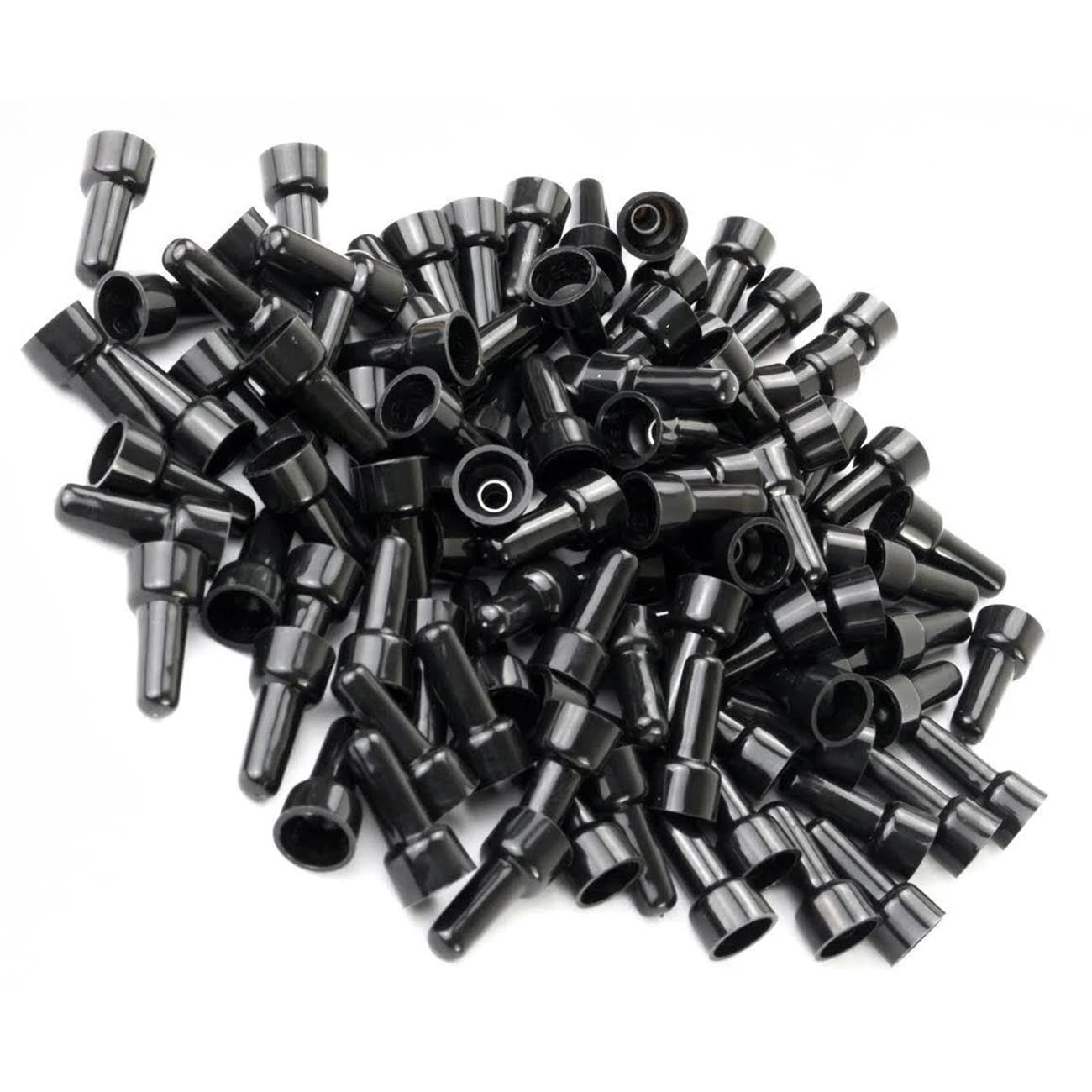 Nippon CC2214B Long Barrel Nylon Crimp Caps, 14-22 Gauge, Black, 100 Pack