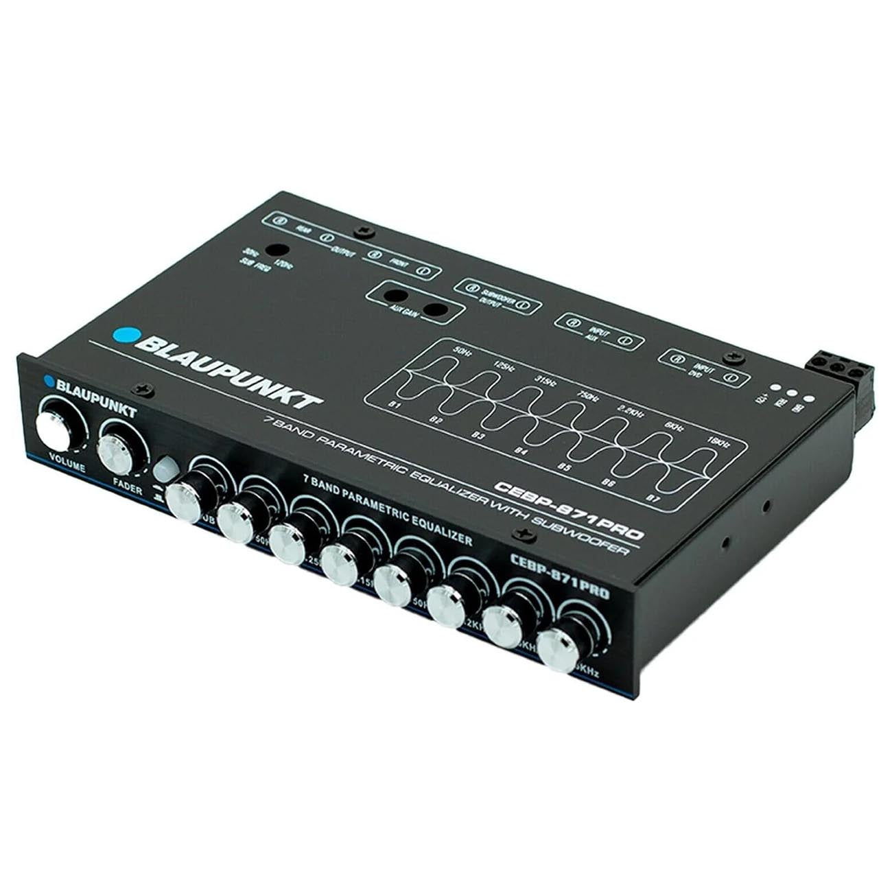 Blaupunkt CEBP871PRO 7-Band 1/2 DIN Parametric Pre-Amp Equalizer with Subwoofer - View 2