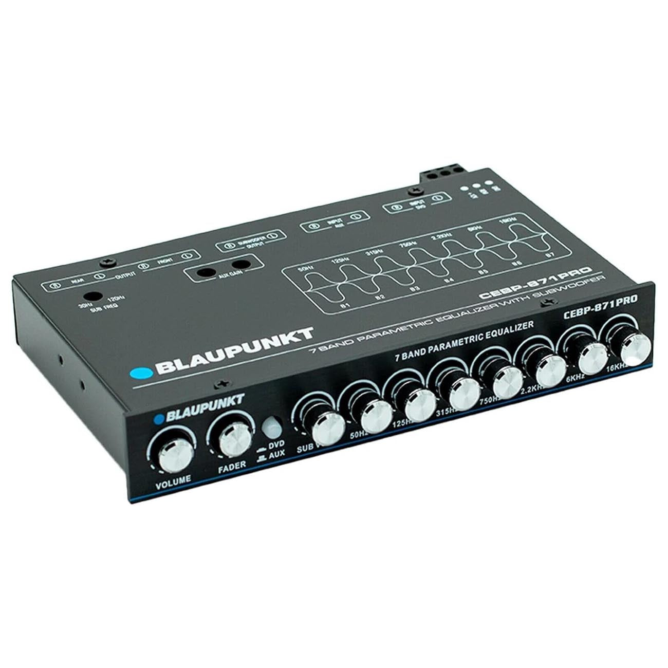 Blaupunkt CEBP871PRO 7-Band 1/2 DIN Parametric Pre-Amp Equalizer with Subwoofer - View 5
