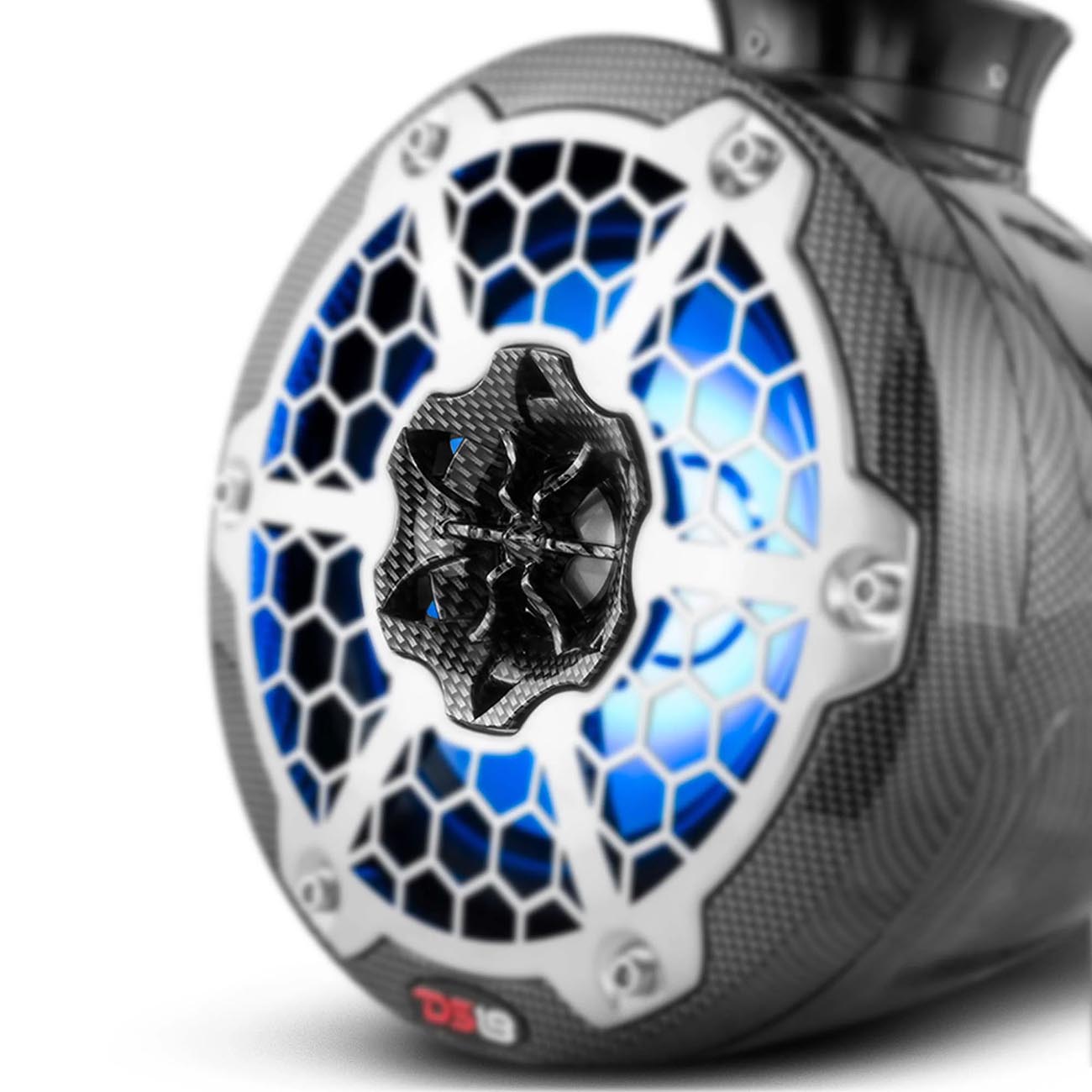 DS18 CFPS8 Marine and PowerSport 8-Inch Compact Tower Speakers with RGB LED Lights
