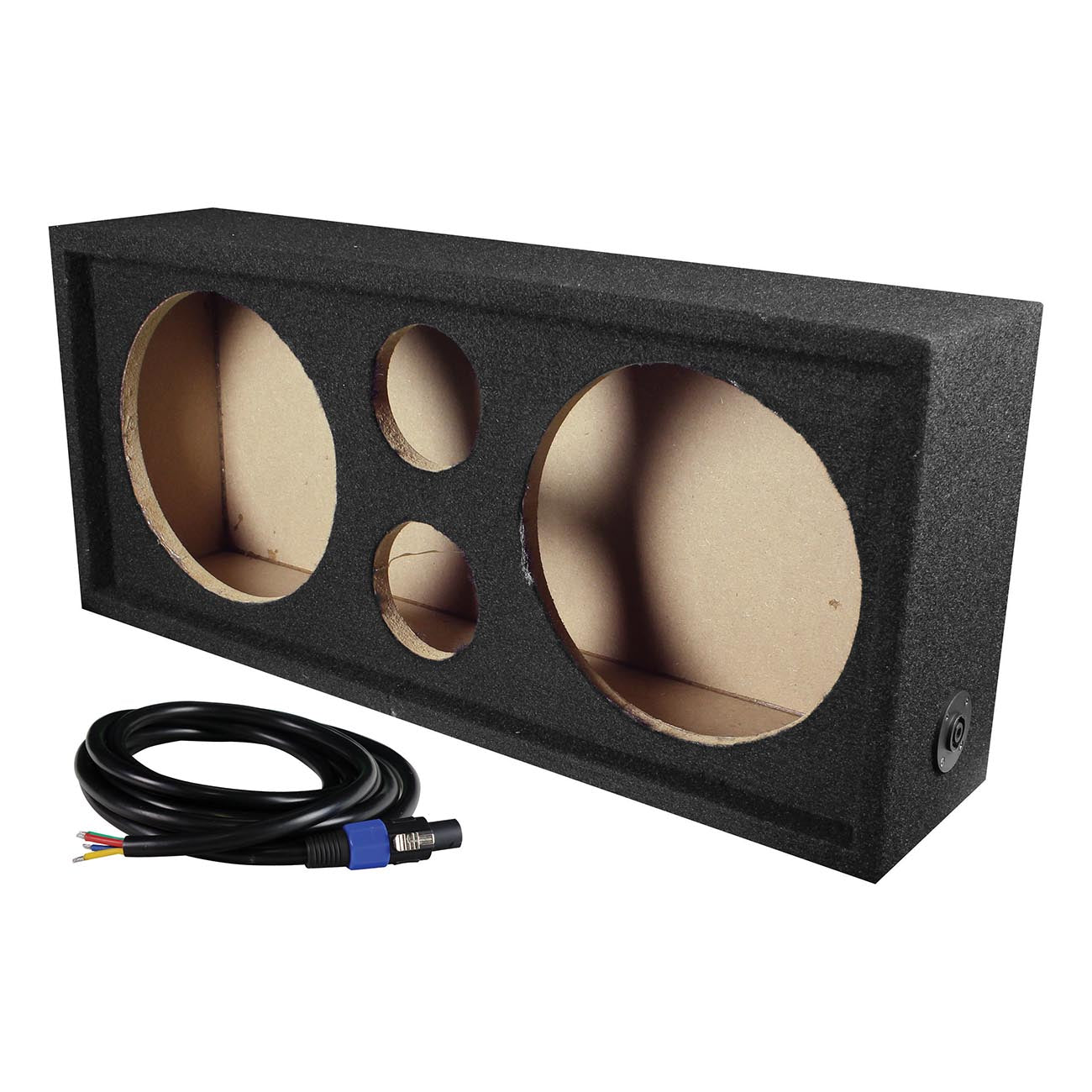 Qpower Full Range Empty Speaker Box with Speakon Connection - Holds 2 10-Inch Wo - View 1