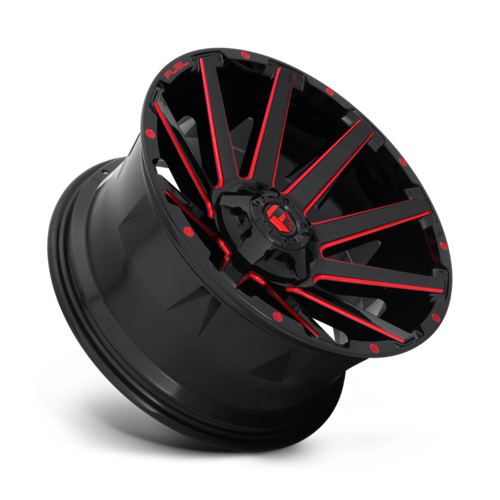 Fuel 1PC D643 Contra 20x10 Wheel, 6x135/6x139.7 Bolt Pattern, Gloss Black with Red Tint