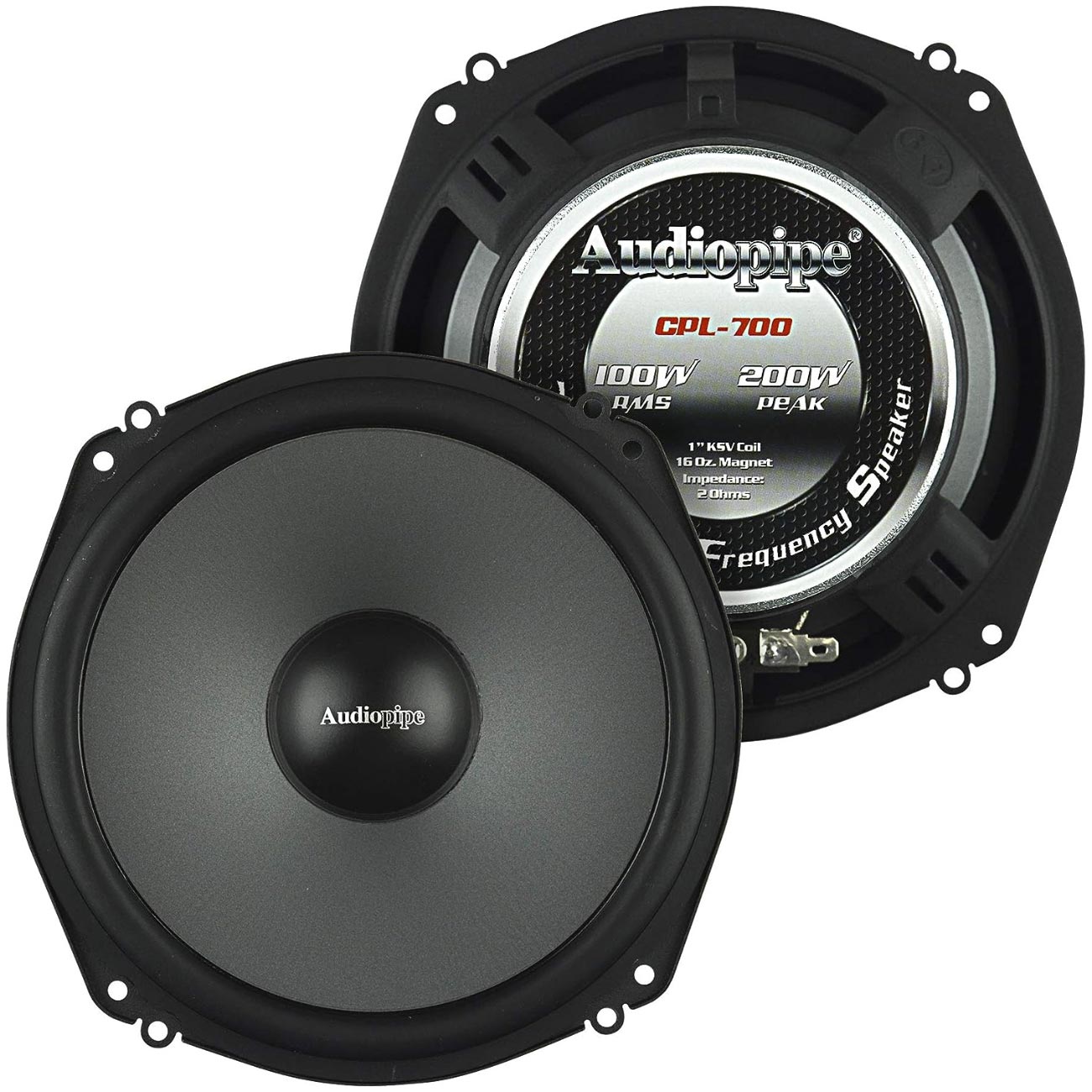 Audiopipe CPL700 Shallow Mount 7-Inch Low/Mid Frequency Speakers (Pair)