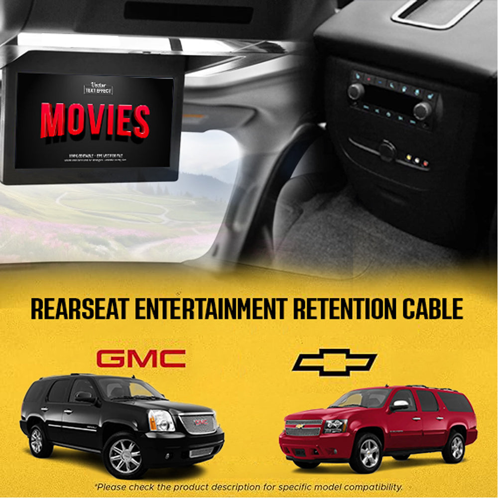 CRUX Rear Seat Entertainment Retention Cable for Select GM Trucks & SUVs (2012-2014) - Part Number CRUX2444A