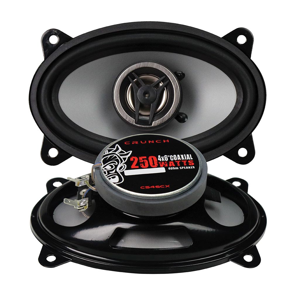 Crunch CS46CX 4x6 Inch Coaxial Speaker with 250W Max Power