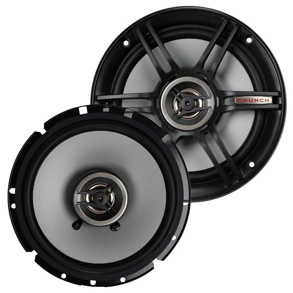 Crunch CS65CXS 6.5-Inch 3-Way Shallow Mount Car Speakers - 300W Max Power