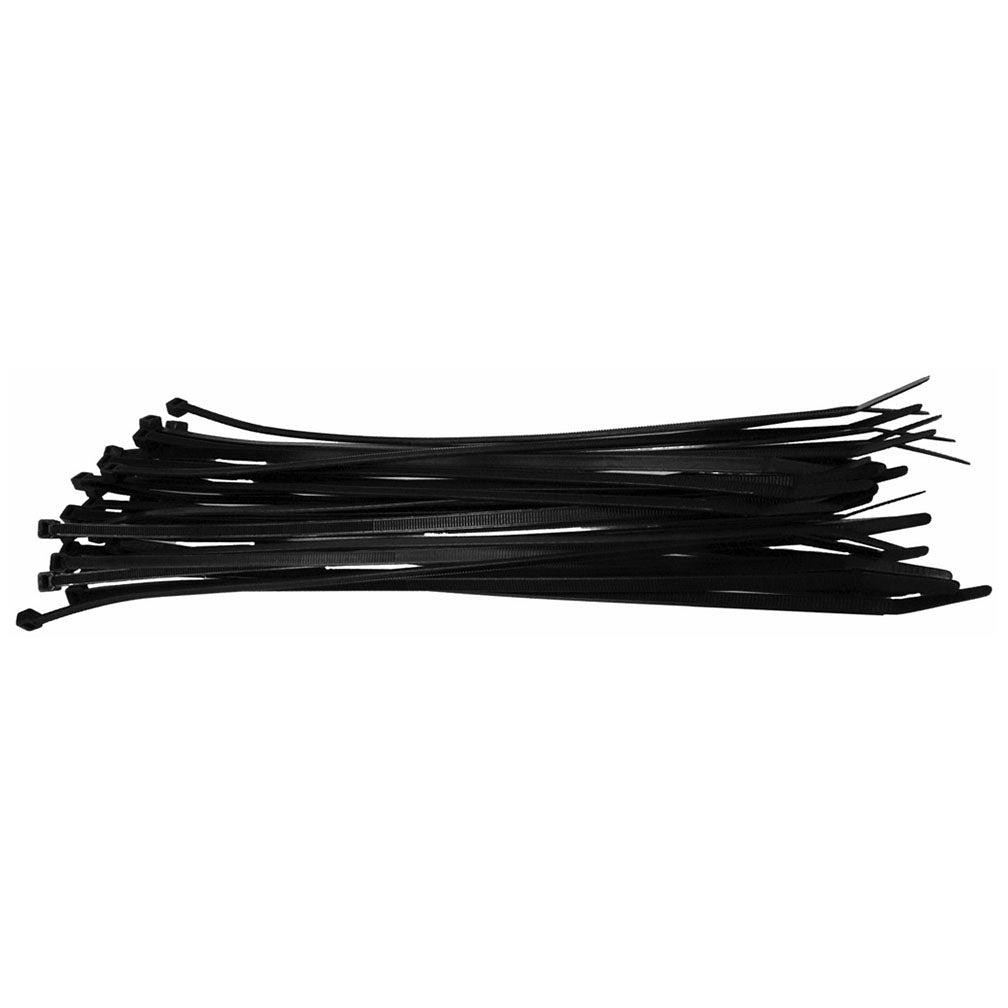 Nippon 4-Inch Black Nylon Wire Ties, 100 Count