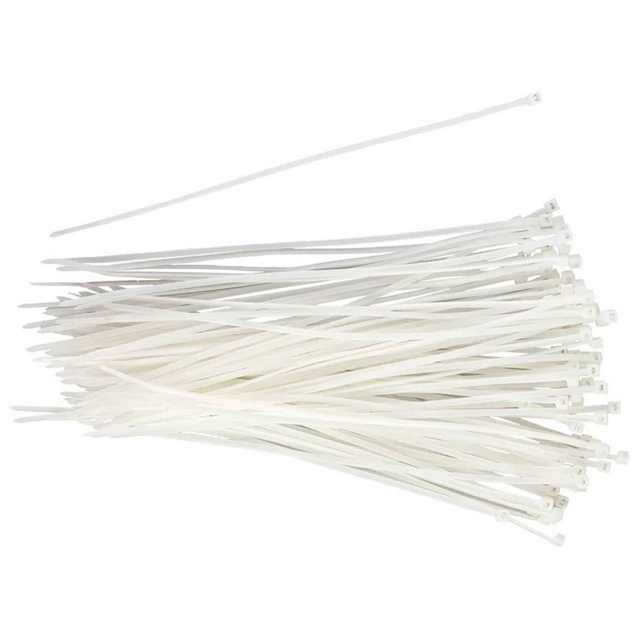 Xscorpion 8-Inch White Wire Ties - Pack of 100