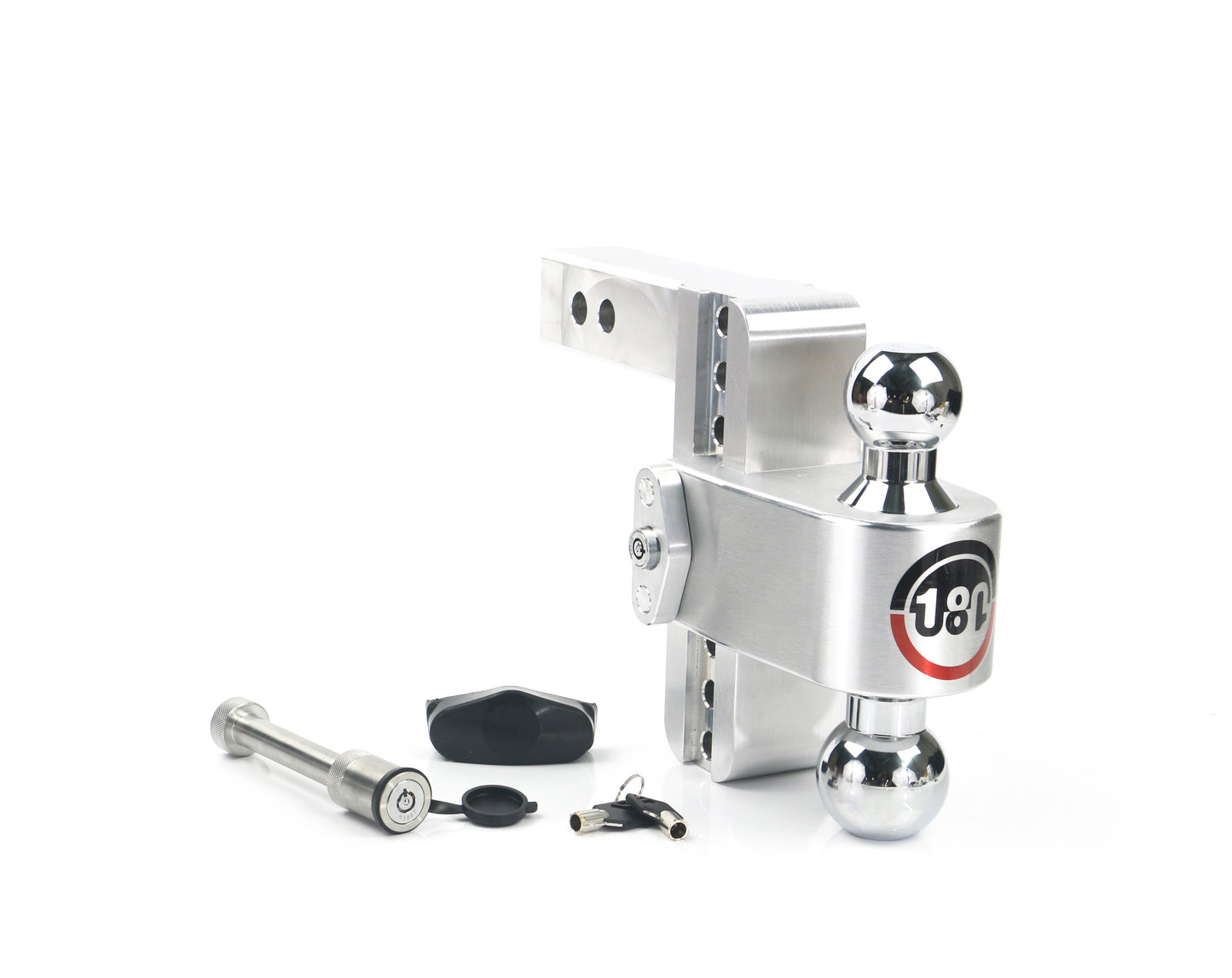Weigh Safe - CTB6-2-KA - Trailer Hitch - 180 Hitch Chrome Ball 6" Drop Hitch with 2" Shank Keyed Alike WS05 Included - P/N: CTB6-2-KA