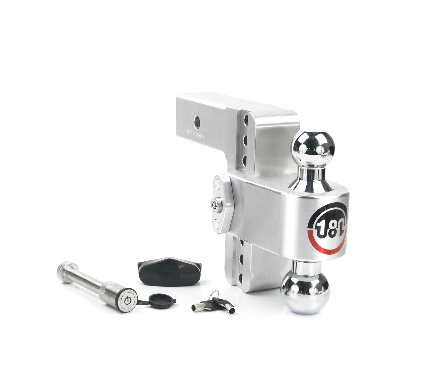Weigh Safe - CTB6-2.5-KA - Trailer Hitch - 180 Hitch Chrome  Ball 6" Drop Hitch with 2.5" Shank Keyed Alike WS05 Included - P/N: CTB6-2.5-KA