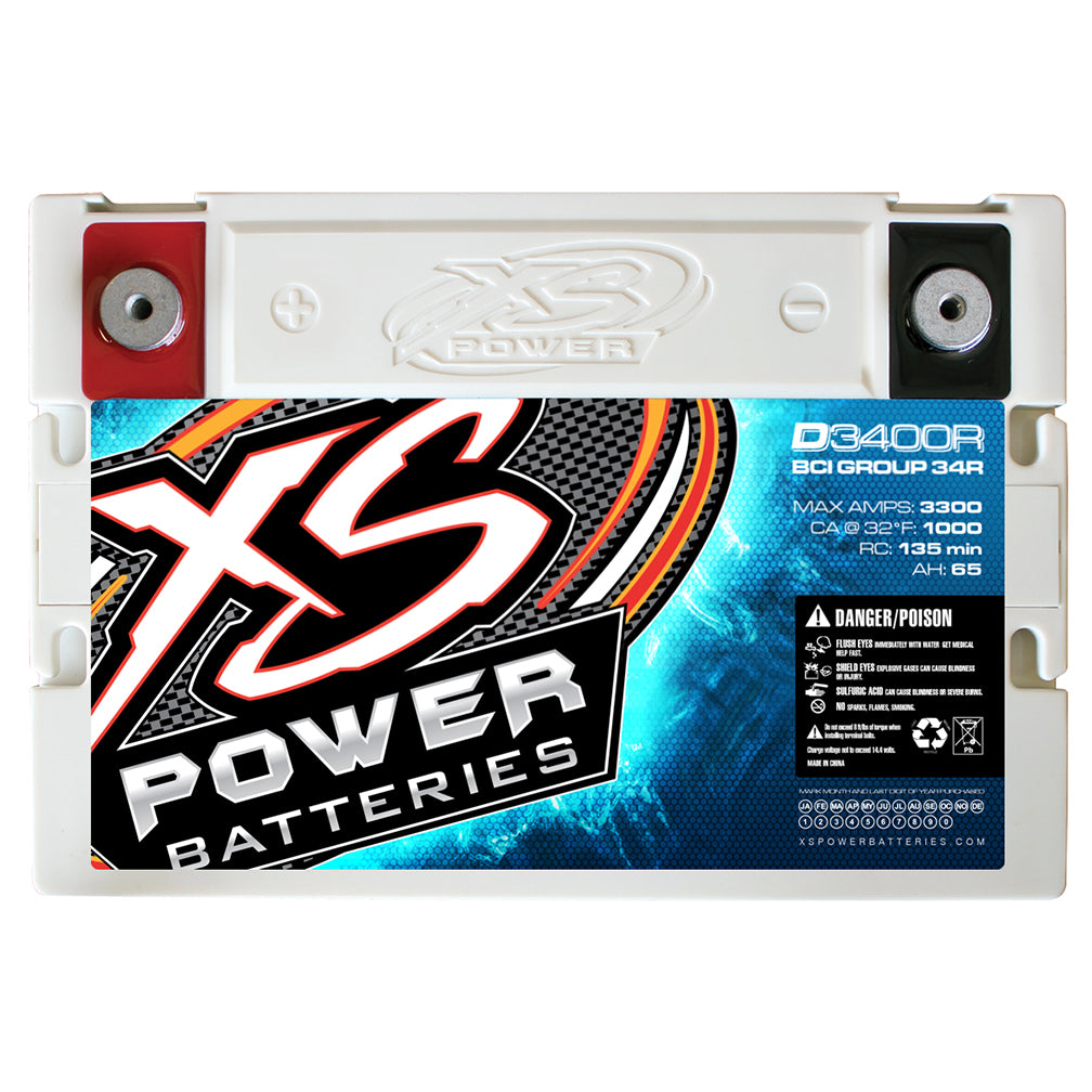 XS Power D3400R 12 Volt Power Cell with 80Ah Capacity and 3300 Max Amps