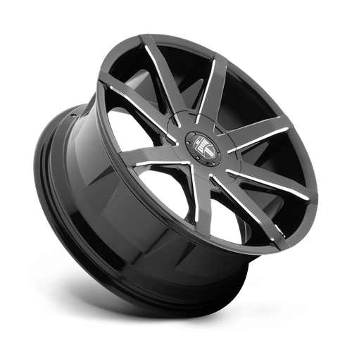 DUB 1PC S109 PUSH 20x8.5 Gloss Black Milled Wheel, 5x4.5/5x5 Bolt Pattern, +30 Offset
