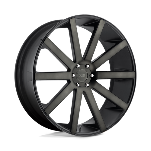DUB 1PC S121 Shot Calla 22x9.5 Wheel, 6x5.5 Bolt Pattern, Matte Black Double Dark Tint, +20 Offset