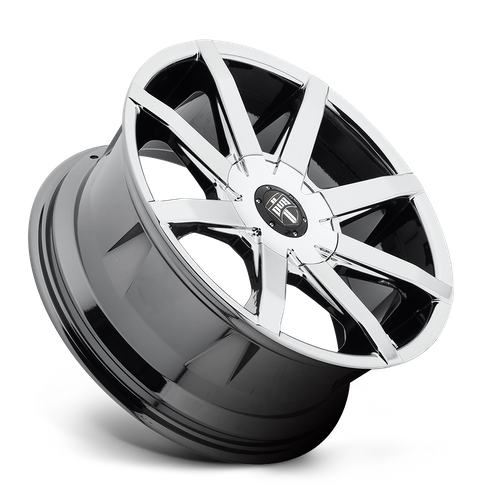 DUB 1PC S201 Push 22x9.5 Chrome Wheel, 6x135/6x139.7 Bolt Pattern, +25 Offset