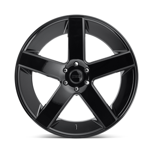 DUB 1PC S216 Baller Gloss Black 22-Inch Wheel, 5x115 Bolt Pattern, +15 Offset