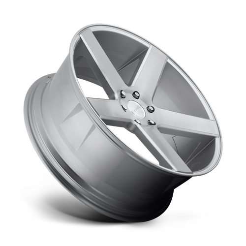 DUB 1PC S218 Baller 22-Inch Gloss Silver Brushed Wheel, 6x135 Bolt Pattern, +30 Offset