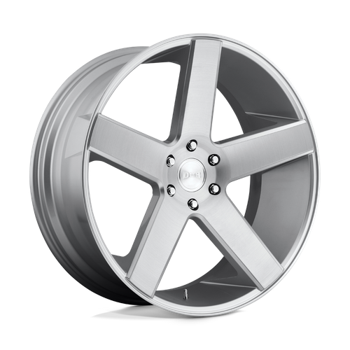 DUB 1PC S218 Baller 22-Inch Gloss Silver Brushed Wheel, 6x135 Bolt Pattern, +30 Offset
