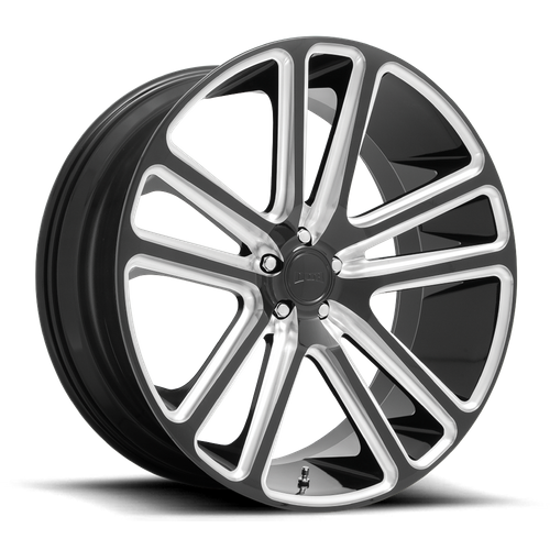 DUB 1PC S255 FLEX 24x10 Wheel, 6x5.5 Bolt Pattern, Gloss Black Milled, +30 Offset
