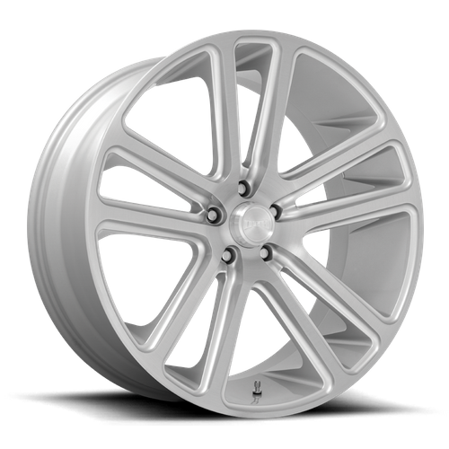 DUB 1PC S257 FLEX 24x10 Wheel, 6x5.5 Bolt Pattern, +30 Offset, Gloss Silver with Brushed Face
