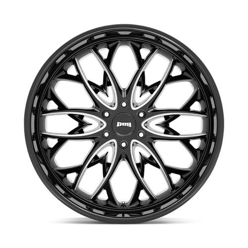 DUB 1PC S263 OG 22x9.5 Wheel, 6x135 Bolt Pattern, Gloss Black Milled, +30 Offset