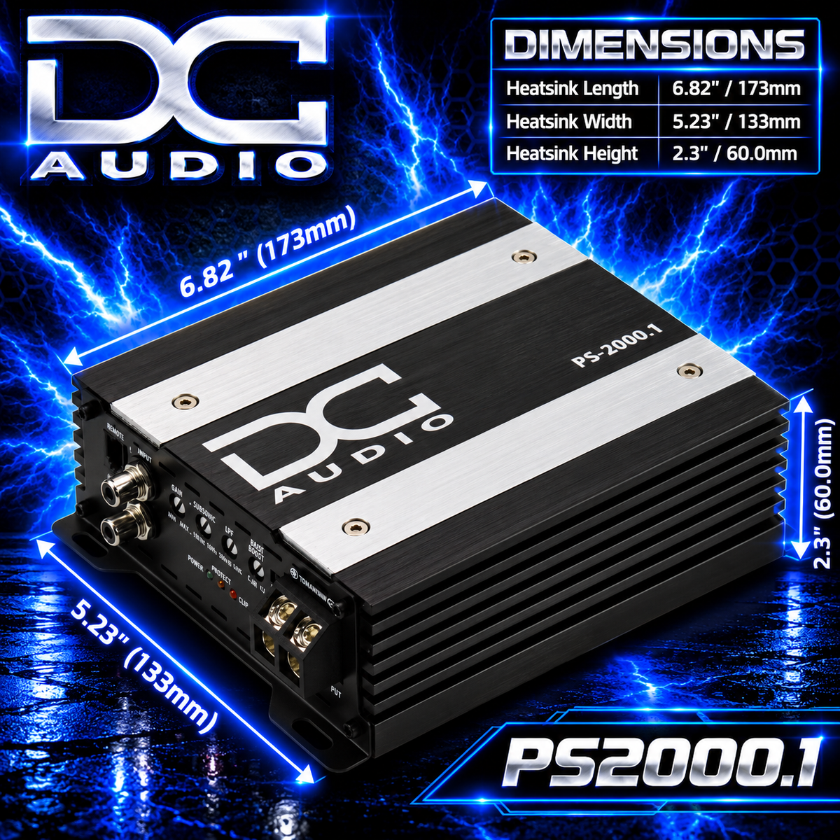 DC Audio PS2000x1 - Mini Full Range Mono Block Amplifier