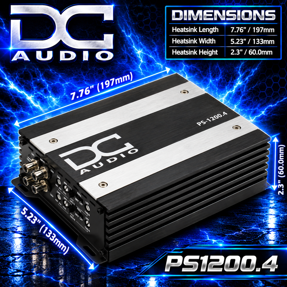 DC Audio PS1200x4 - Mini 4 Channel Amplifier