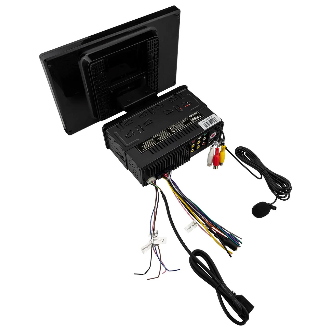 DS18 DDX105CP 10.5-Inch Floating Touchscreen Mechless Single DIN with Bluetooth, Mirror Link, and Apple CarPlay