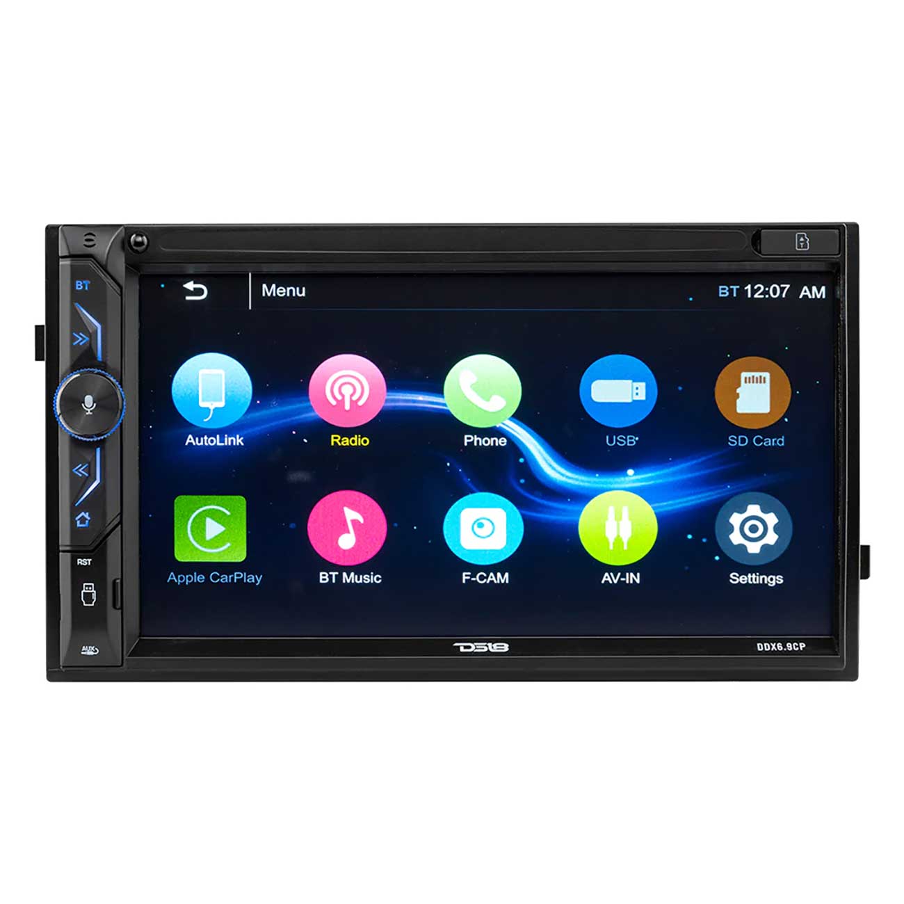DS18 DDX69CP 6.9-Inch Touchscreen Mechless Double-Din Headunit with Bluetooth, MirrorLink, and Apple CarPlay