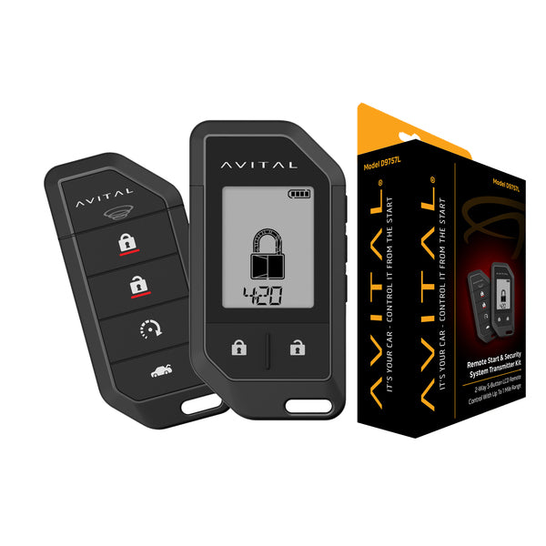 Avital D9757l D9757l Two 2-way 5-button Lcd Remotes And One 1-way 5-button Remote With 1-mile Range For Use With Ds3/ds3+ Rf Models