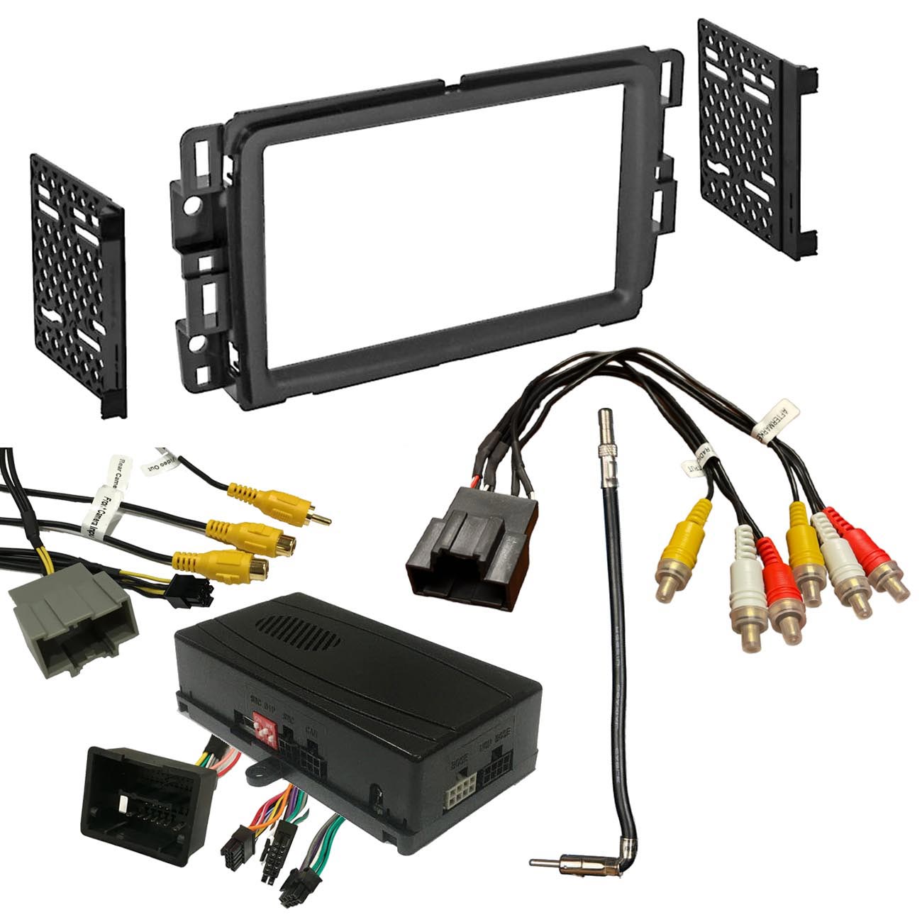 Crux DKGM16W OnStar Radio Replacement Interface with SWC Retention and Double DIN Dash Kit