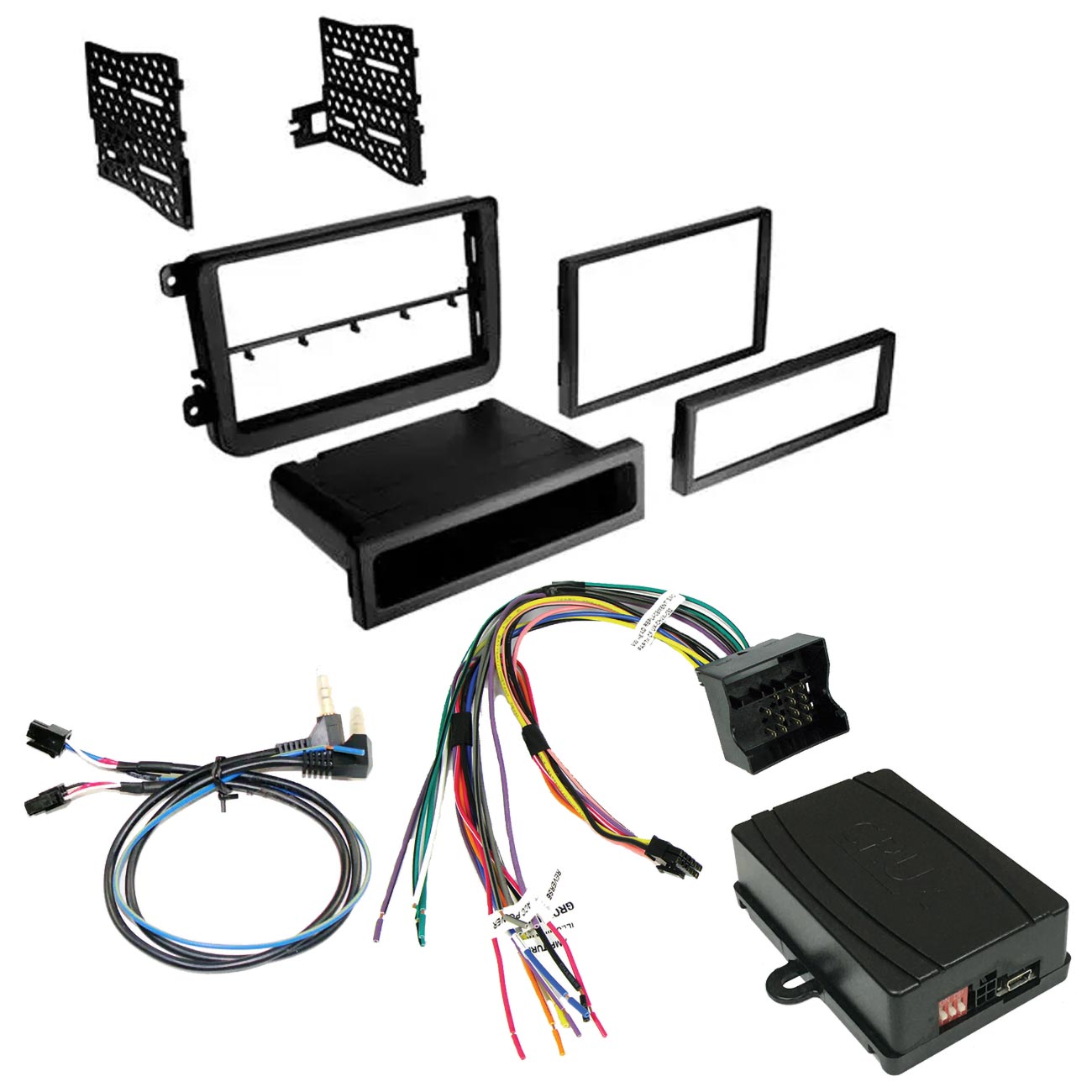CRUX DKVW52 Radio Replacement Kit with Steering Wheel Control Retention for Select Volkswagen Models