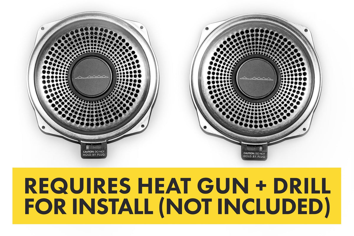 Bavsound Ghost Underseat Subwoofers for BMW, V2, 4 Ohm, Pair [REQUIRES HEAT GUN & DRILL]