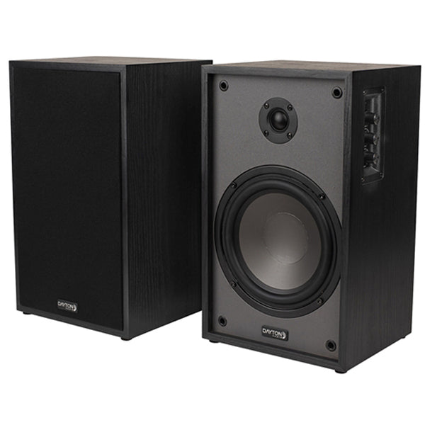 Dayton Audio B65ablack B65a 70-watt-continuous Bluetooth Powered Bookshelf Speaker Set With 6.5-in. Woofers, Pair (black)