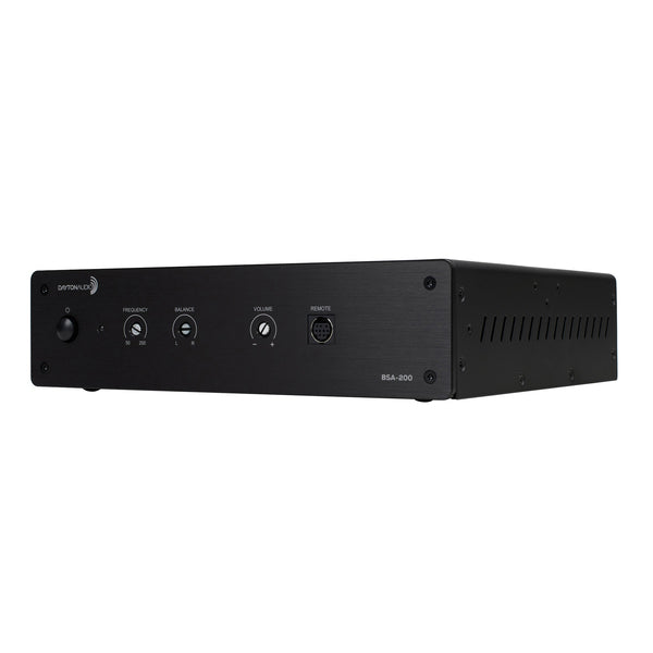 Dayton Audio Bsa-200 230-watt-rms 2.0-channel Bridgeable Amplifier With Remote For Use With Bass Shakers Or As Subwoofer Amp, Bsa-200