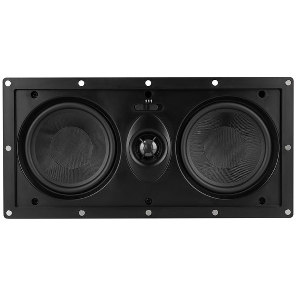 Dayton Audio Me525mtm Micro-edge Me525mtm All-channel In-wall Speaker With Dual 5-1/4-in. Woofers And Pivoting Tweeter