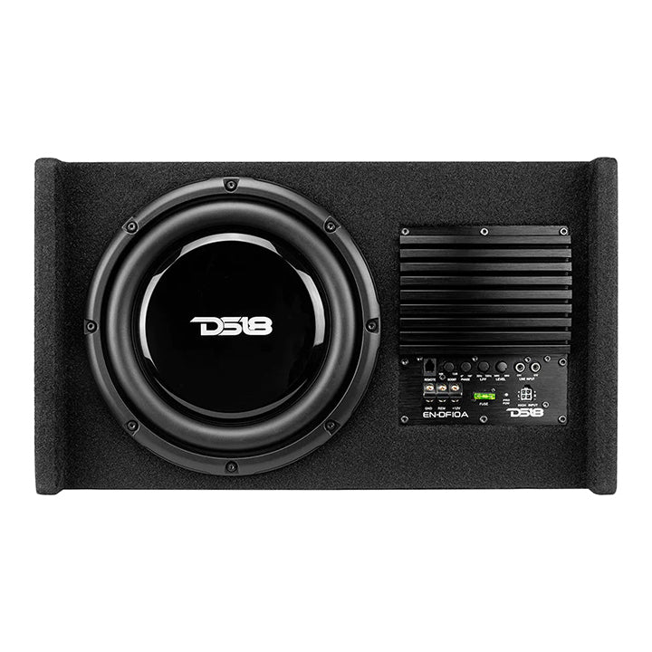 DS18 10-Inch Amplified Shallow Down Fire Subwoofer Enclosure - Model ENDF10A