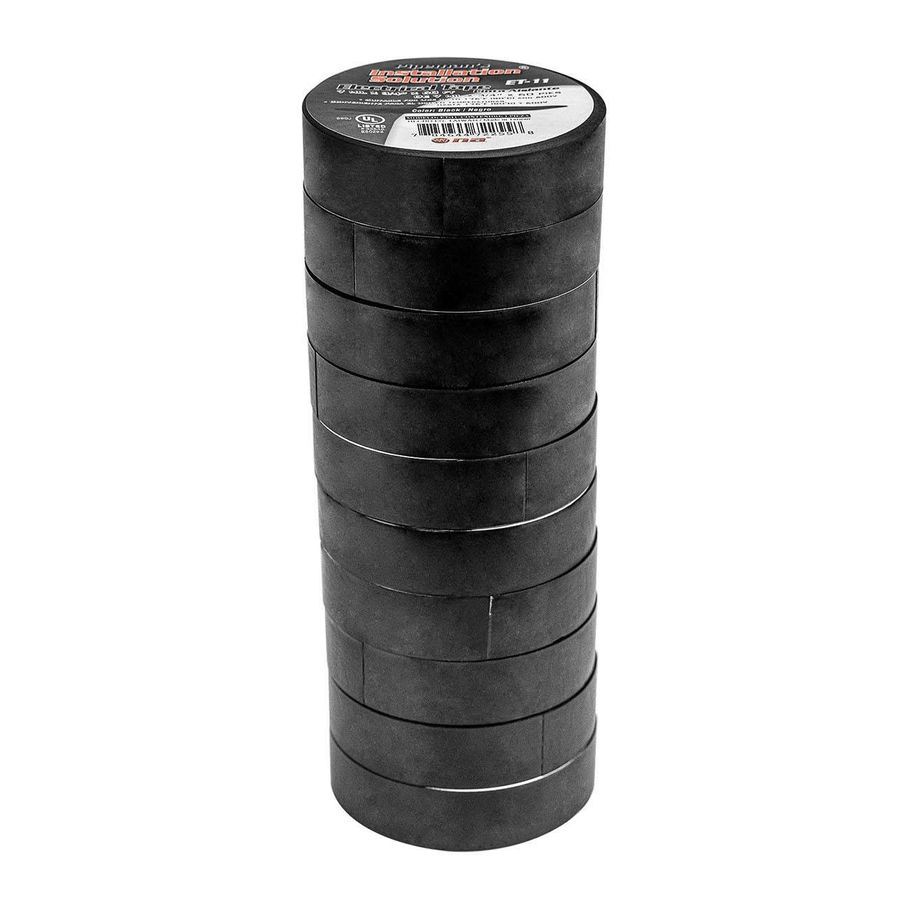Nippon Black Vinyl Electrical Tape, 10-Roll Pack