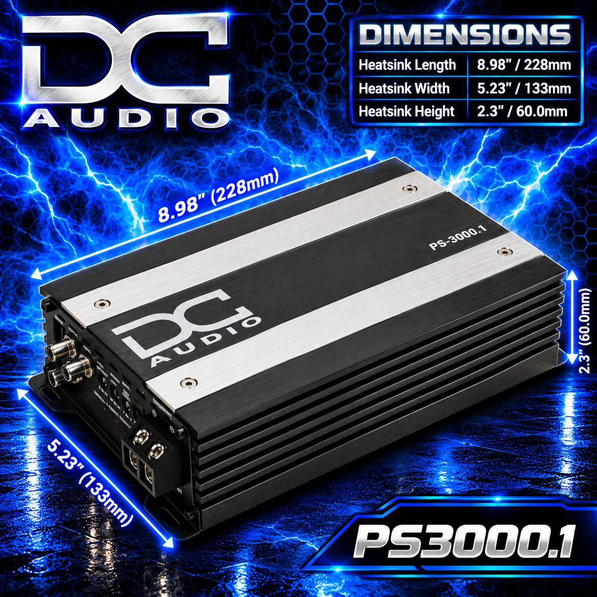 DC Audio PS3000x1 - Mini Full Range Mono Block Amplifier