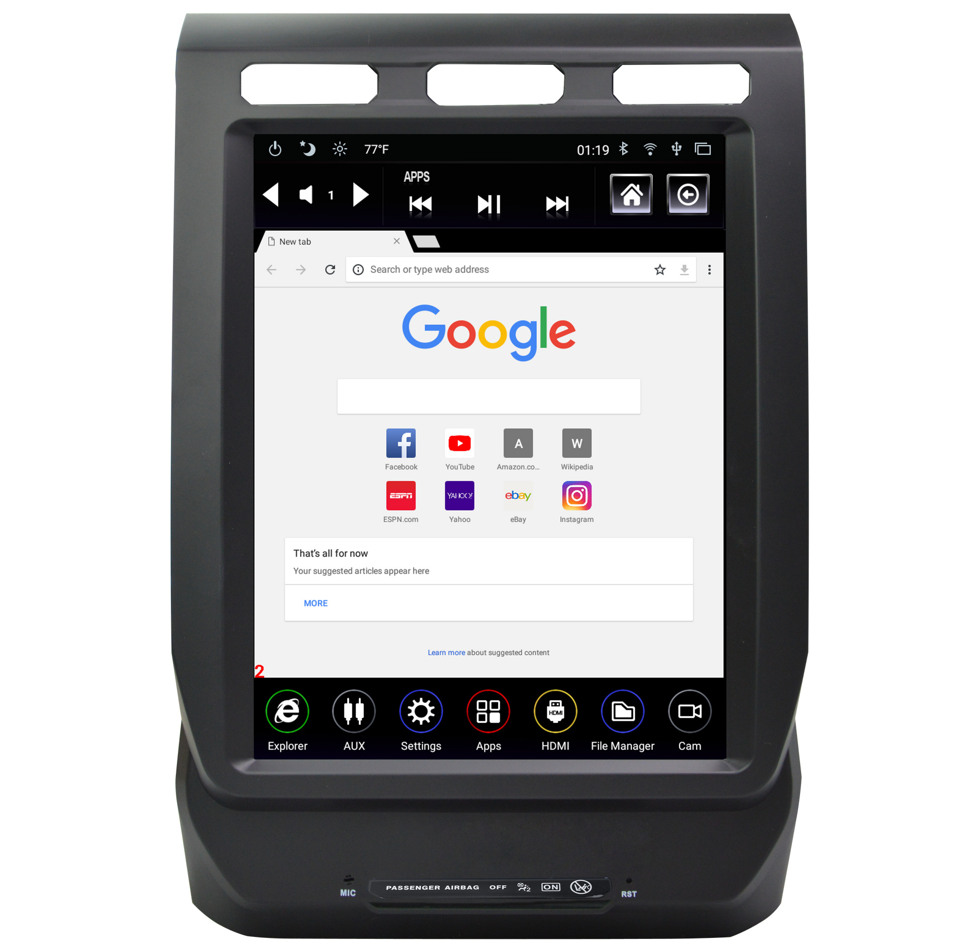 Linkswell 2015-2020 FORD F150/2017-2022 FORD SUPER DUTY GENERATION 4 T-STYLE RADIO - Wireless CarPlay/Android Auto Adapter (NO HDMI INPUT) TS-FDPU12-1RR-4B-(Factory Rework) - View 2