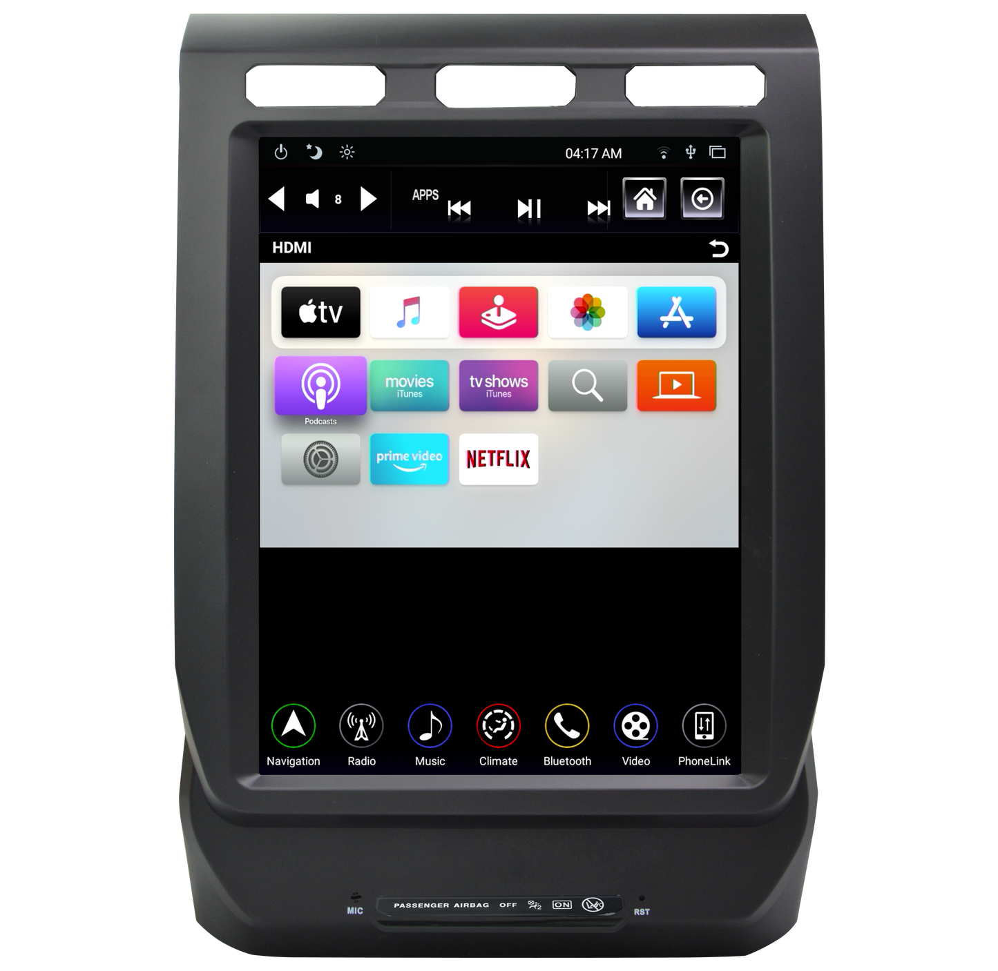 Linkswell 2015-2020 FORD F150/2017-2022 FORD SUPER DUTY GENERATION 4 T-STYLE RADIO - Wireless CarPlay/Android Auto Adapter (NO HDMI INPUT) TS-FDPU12-1RR-4B-(Factory Rework) - View 3