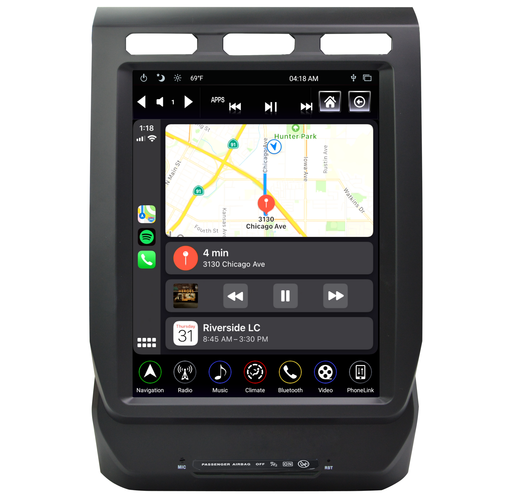 Linkswell Gen 5 T-Style Radio for 2015-2017 Ford Expedition #TS-FDOE12-1RR-5S - View 1