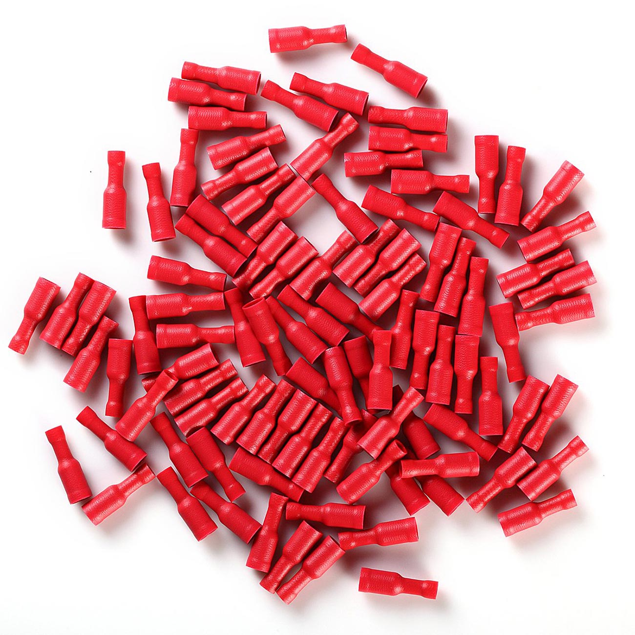 Xscorpion Female Bullet Connectors 18/22 Gauge - Red, 100 Pack