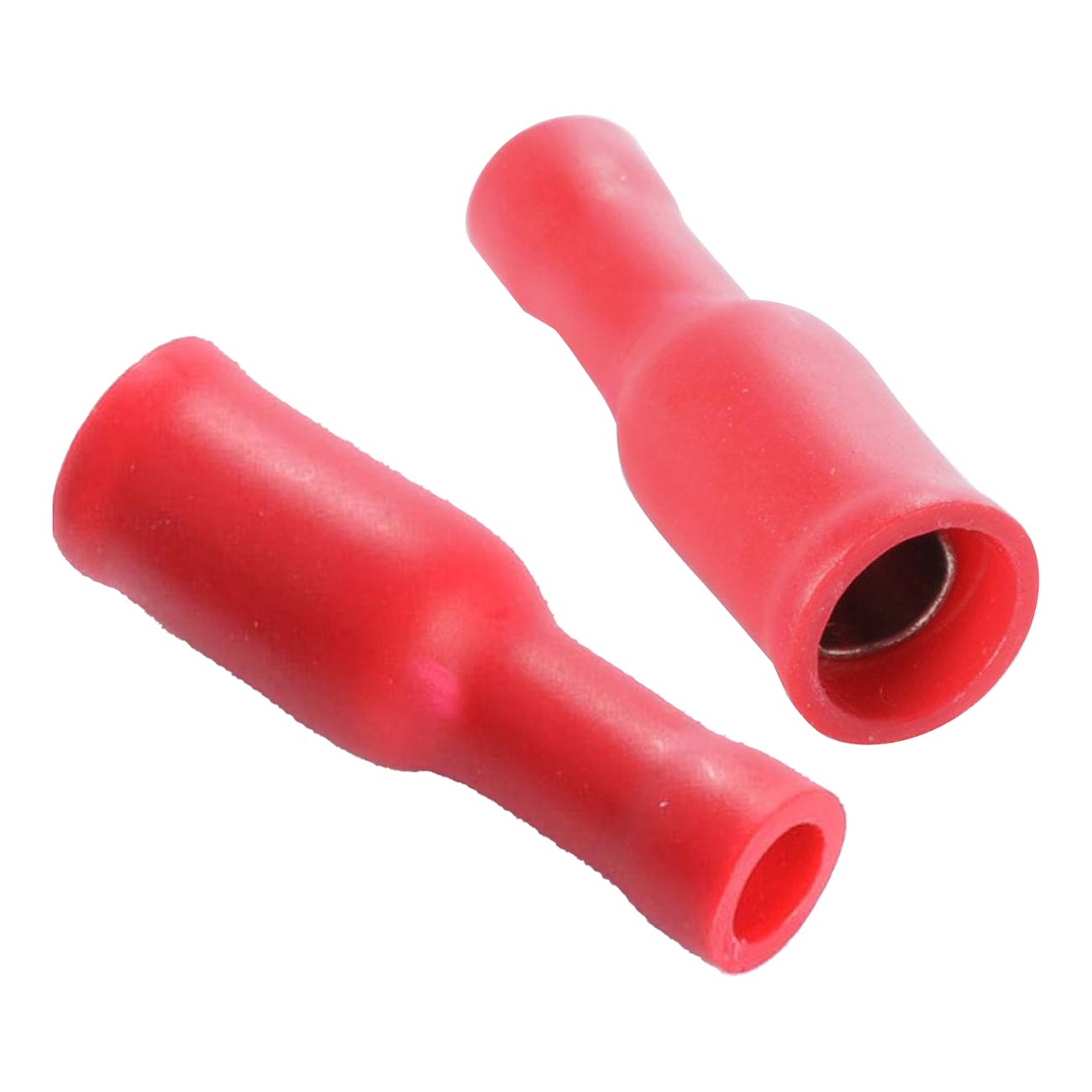 Xscorpion Female Bullet Connectors 18/22 Gauge - Red, 100 Pack