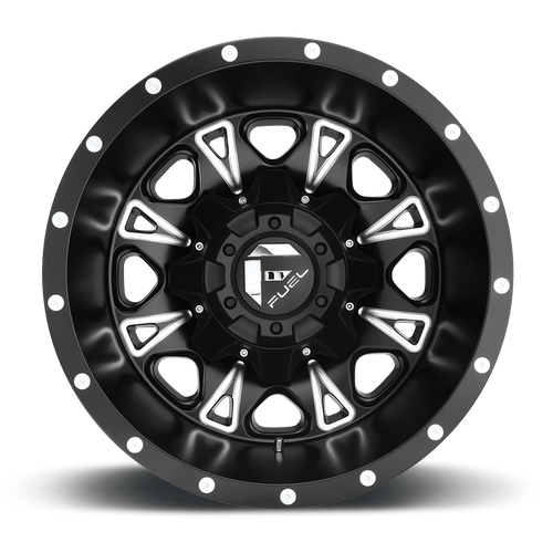 Fuel 1PC D513 Throttle 17-Inch Matte Black Milled Dually Wheel, 8x200 Bolt Pattern