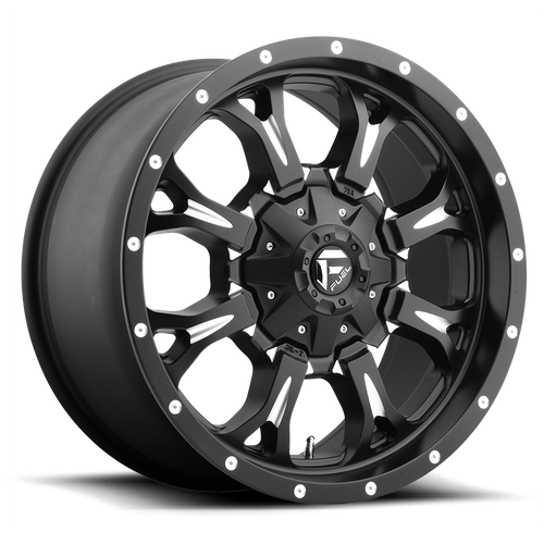 Fuel 1PC D517 KRANK 18x9 Matte Black Milled Wheel, 8x6.5 Bolt Pattern, +20 Offset