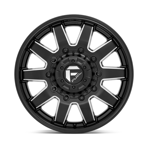 Fuel 1PC D538 Maverick 20-Inch Matte Black Milled Dually Wheel, 10x225 Bolt Pattern, +105 Offset