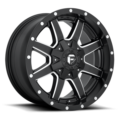 Fuel 1PC D538 Maverick 18-Inch Matte Black Milled Wheel, 6x135/6x139.7 Bolt Pattern, +20 Offset
