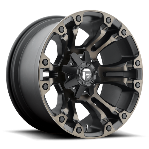 Fuel 1PC D569 Vapor 18x9 Matte Black Double Dark Tint Wheel, 6x135/6x139.7 Bolt Pattern, +19 Offset