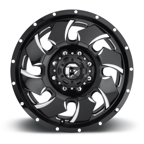 Fuel 1PC D574 Cleaver 20-Inch Gloss Black Milled Wheel, 8x200 Bolt Pattern, +105 Offset